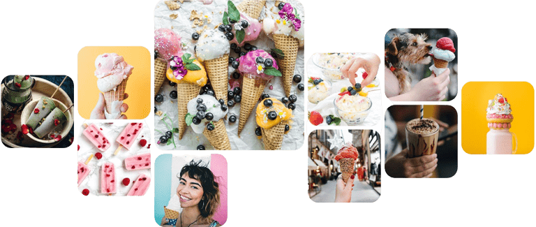 Gallery of ice-creams